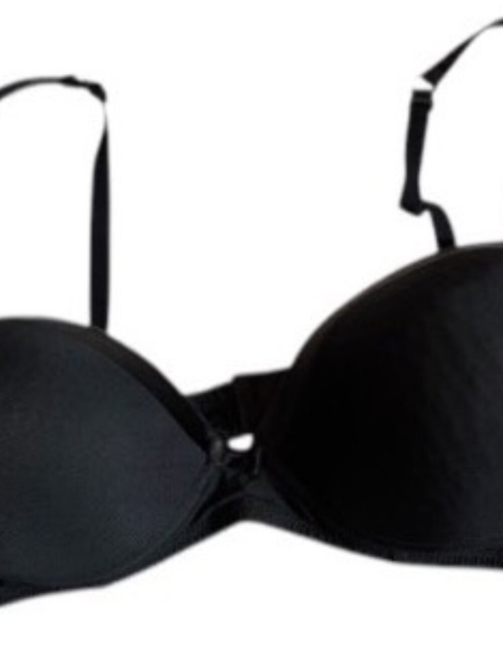 Warners Black Padded Bra Front Bow Size 38 D
